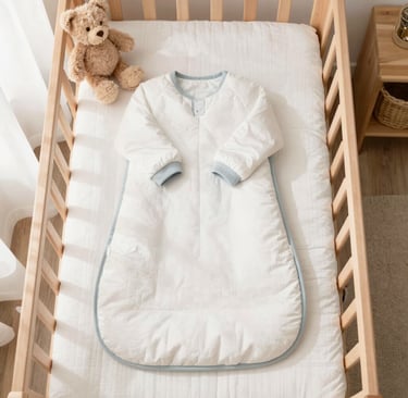 a person sleeping in a crib