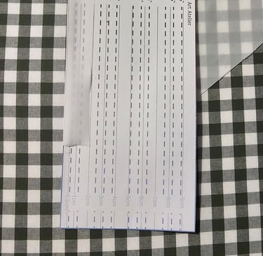 wydrukowana miarka do prasowania