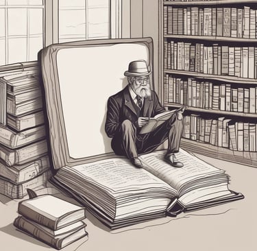 Close-up of a vintage typewriter with blue-toned papers and a psychology book nearby.