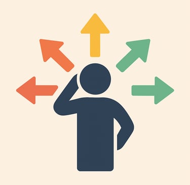 a person is presented with too many choices and can't decide