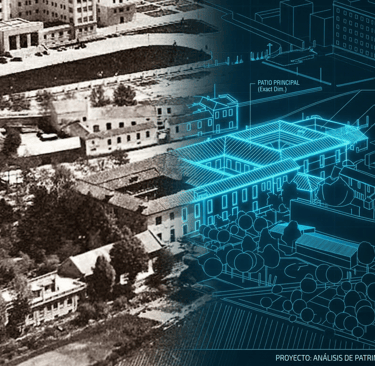 Hospital de San Lázaro: Transición visual entre una fotografía histórica y un análisis digital