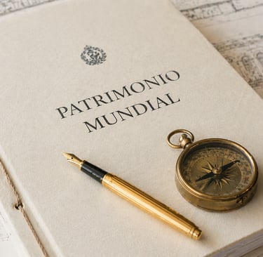 Dossier oficial de Patrimonio Mundial sobre planos arquitectónicos.
