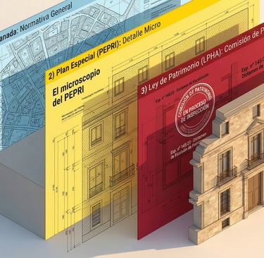 Normativa Plan Especial y PGOU sobre edificio catalogado en Granada.