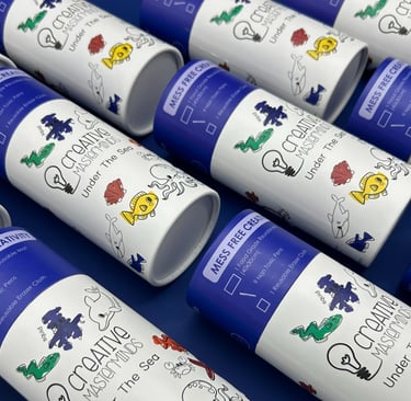 Child colouring on Scribbly Kids Birthday Celebration reusable drawing mat for early learning