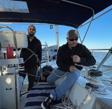 trimming the head sail