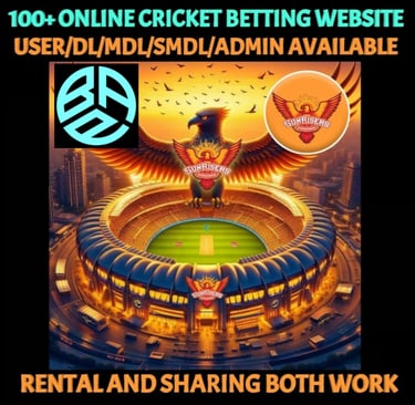 ONLINE CRICKET BETTING ID AVAILABLE DL MDL SMDL MASTER ID SUPER MASTER ID ADMIN ID AVAILABLE 