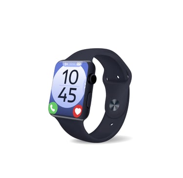 A watch interface on an apple watch mockup