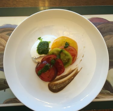 Balsamic basil pesto buratta