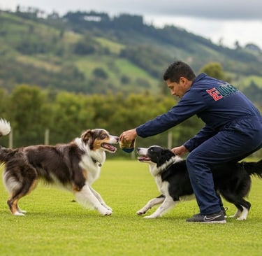 Border collie en adiestramiento canino en Pet Lovers Criadero