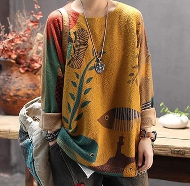 Graphic Knitted Sweater