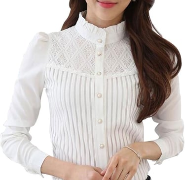 Womens Chiffon Vintage Shirt