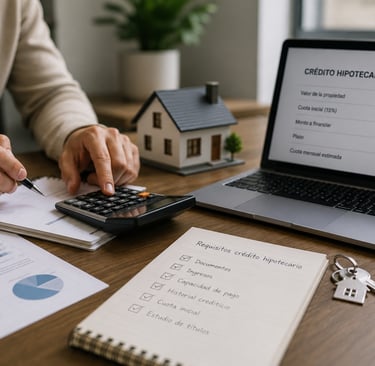 Cálculo de crédito hipotecario con cuota inicial del 15 % para comprar vivienda en Colombia