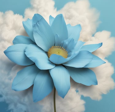 A smiling woman holding a small bouquet of vibrant flowers, radiating peace and restoration.