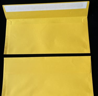 Gift and greeting card paper envelopes