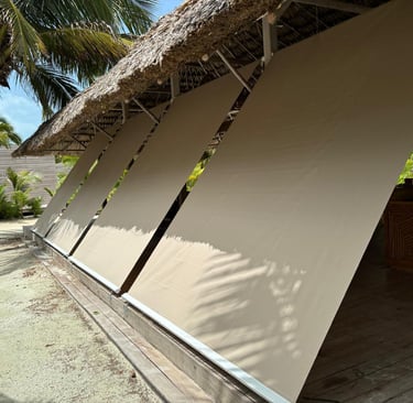 toldo de caida libre sujeciona piso tela sombrela sistema de manivela