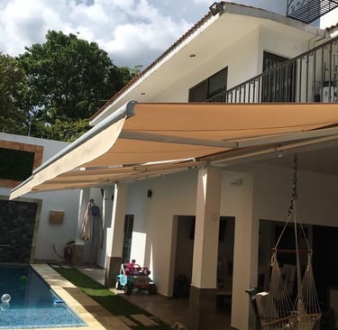 toldo retractil o de proyeccion tela sombrela sistema automatizado