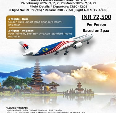 Bali couple honeymoon package by Malaysian Airlines by Toshan Travels