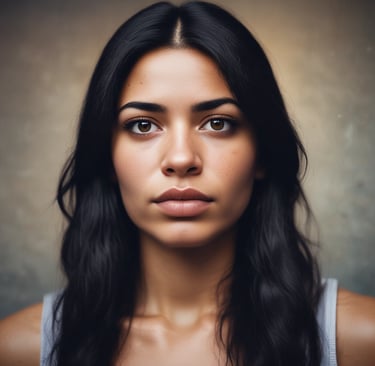 woman wearing black crew-neck shirt