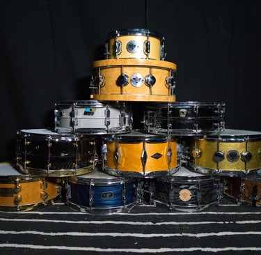 Colección de cajas profesionales para grabación baterías Miguel Drums.