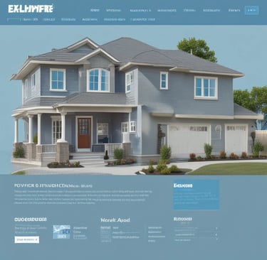 Landing page featuring dynamic background effects and a clear call-to-action button.