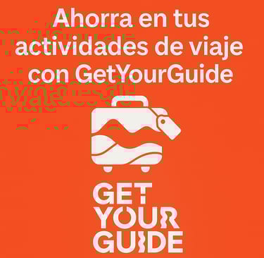 “Imagen promocional de descuentos en actividades de viaje con GetYourGuide