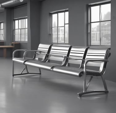 A modern office setup featuring ergonomic desks and chairs crafted by Vishal Enterprises.