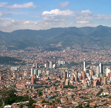 Panoramic view of Medellin Colombia