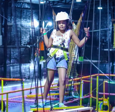 Family Gathering in Kids Birthday Celebration Gurgaon at Wupi Trampoline Park , Best Kids Play Area