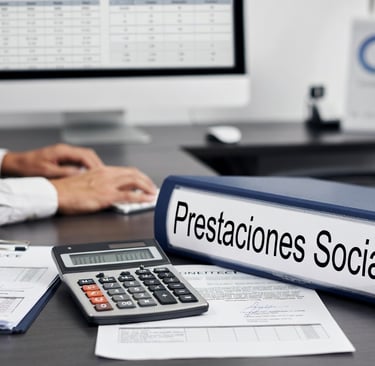 un empleado liquidando las prestaciones sociales de los trabajadores