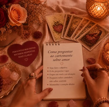 Guia de como perguntar ao cartomante sobre amor para obter respostas claras e desbloquear caminhos