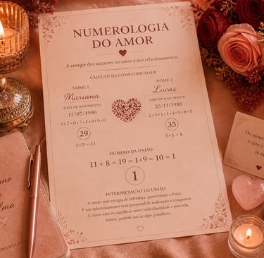 Consulta online de numerologia do amor para análise de compatibilidade através do nome