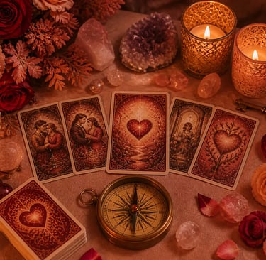 Consulta de tarot do amor com conselho amoroso online para orientação sobre vida afetiva e relaciona