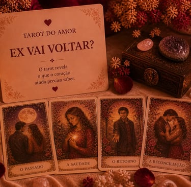 Consulta de tarot do amor para descobrir se o ex vai voltar e quais as intenções de reconciliação.