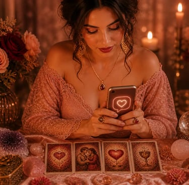 Consulta de tarot do amor por WhatsApp para respostas rápidas sobre relacionamentos