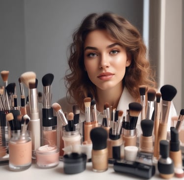 A cozy workspace with a laptop open to the Britique Haven Ltd online store homepage.