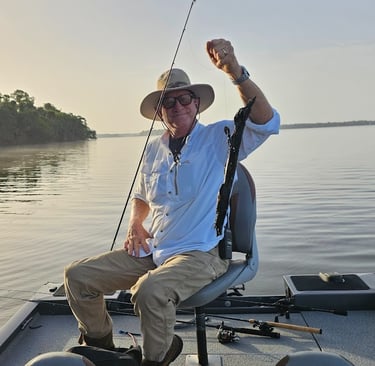 Larry caught a stick