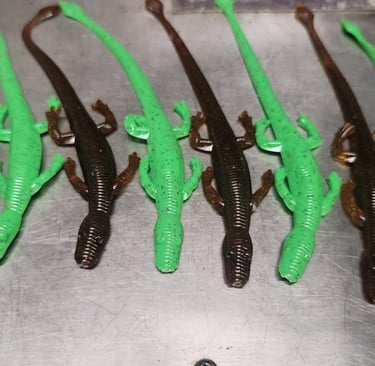 Picture of 9" salamander Light Green high float, brown standard