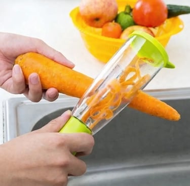 Descascador com reservatório