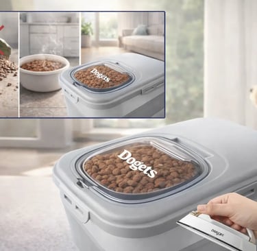 Porta ração retrátil