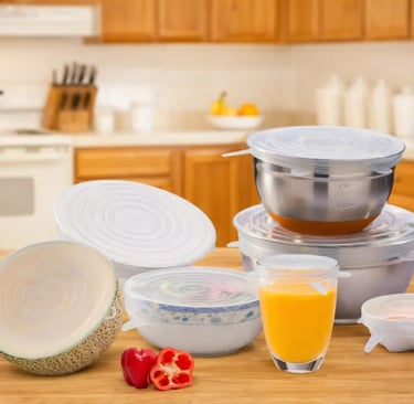 Tampa de silicone elástica