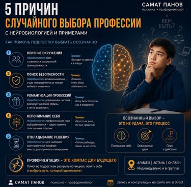 5 причин случайного выбора профессии | Самат Панов