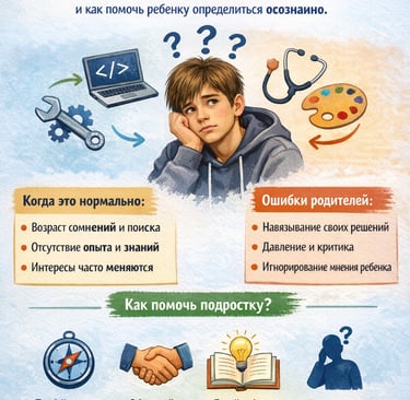 подросток выбирает профессию консультация