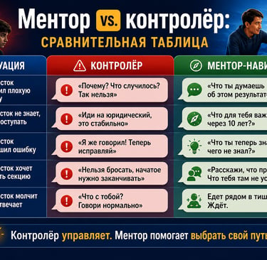 как родителю стать ментором для подростка