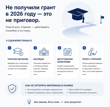 не прошел на грант что делать