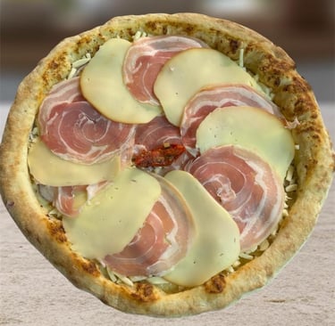 Pizza spicy pancetta - Pizzeria el Delicioso Morcenx