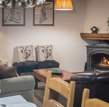 salon chimenea Casa rural Posets Benasque by Pichuana