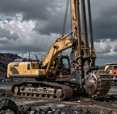 A wide shot of a warehouse filled with various industrial machines lined up for sale.