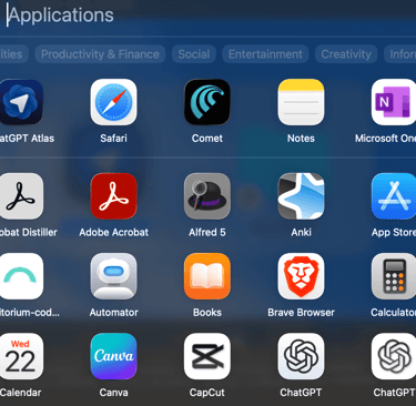a phone screen showing a bunch of app icons