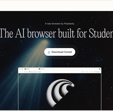 Perplexity Pro and Comet for free for 12 months, comet download page