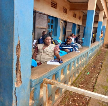 Un membre de AFEPD présent dans un briefing à l'hôpital général de Bunia